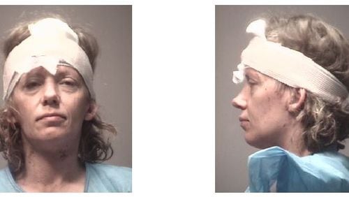 Roswell police say Melissa Hughes was under the influence of drugs when she hit another car head-on. (Credit: Roswell Police Department)