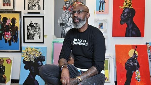 July 2, 2021 Atlanta - Portrait of acclaimed artist Charly Palmer at his studio on Friday, July 2, 2021. (Hyosub Shin / Hyosub.Shin@ajc.com)