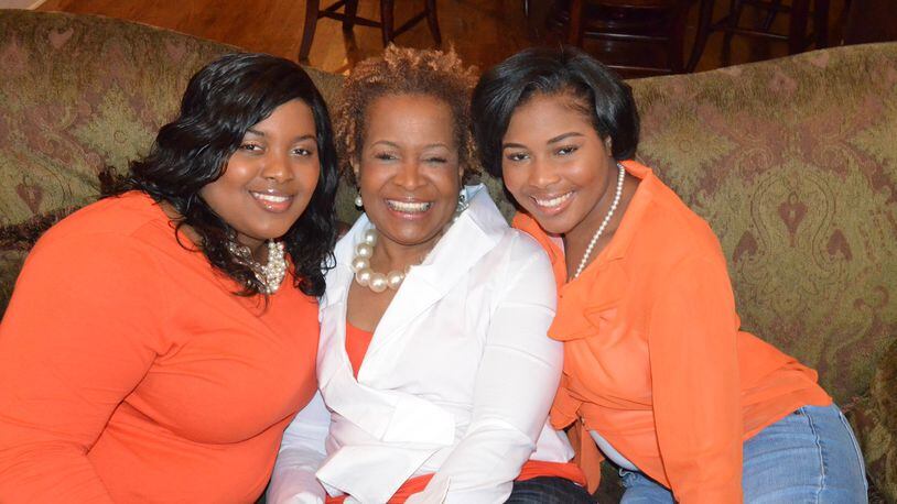 Alleah Salone (left), with her mother, Carrie, and sister, Ayana, a student at Texas A&M University. The siblings founded the Mother’s Legacy Foundation in honor of their grandmother and Carrie Salone’s mother, Leila Johnson. CONTRIBUTED BY CENTERCUTT PHOTOGRAPHY / ATLANTA