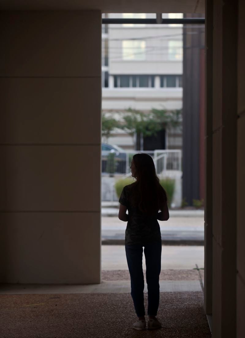Sara photographed in Jackson, Miss., on Thursday, Sept. 19, 2019. Sara, a 25-year-old Canton, Mississippi, resident who asked that her last name be withheld, said she was suffering from postpartum depression nearly a year after giving birth to her daughter when she got pregnant again. She decided to have an abortion at Mississippi's only abortion clinic.  MELANIE THORTIS FOR THE ATLANTA JOURNAL-CONSTITUTION