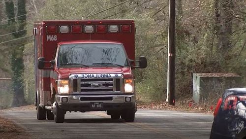 An ambulance responded to a fire at the Atlanta police firing range in DeKalb County. No one was injured.