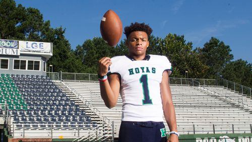 Justin Fields ran for 135 yards and threw for 263 Friday night. AJC file photo