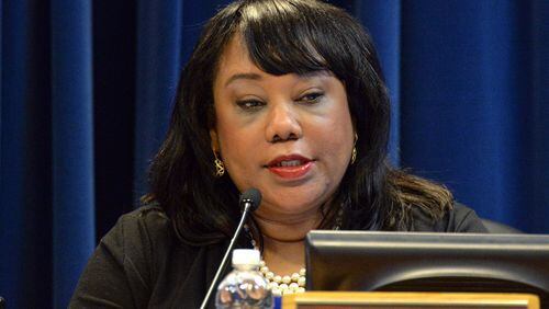 DeKalb County Commissioner Sharon Barnes Sutton paid a political consultant $46,000 to write press releases, talking points and proclamations, among other things. It’s one of hundreds of examples of questionable spending outlined in the DeKalb corruption report released this week. HYOSUB SHIN / HSHIN@AJC.COM