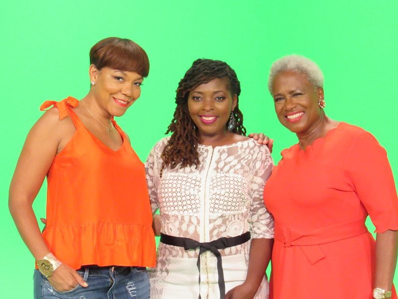Christine White, Denene Millner and Monica Pearson on June 12, 2017 pose for promo photos for their new GPB show "A Seat at the Table."CREDIT: Rodney Ho/rho@ajc.com