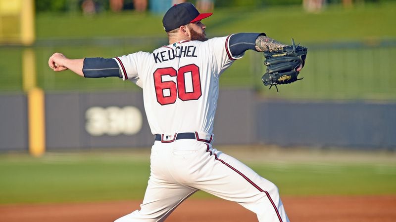 Dallas Keuchel pitched seven scoreless innings for the Rome Braves Monday. (Photo courtesy of Brian McLeod/MiLB.com).