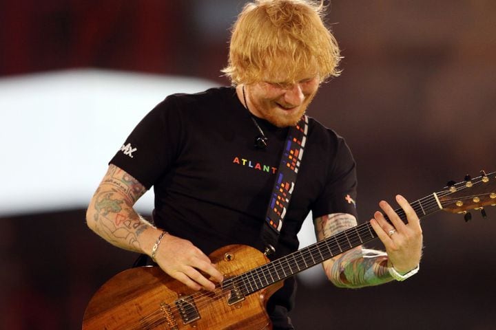 Ed Sheeran rocked a sold-out Mercedes Benz Stadium on Saturday, May 27, 2023 on his +=÷x tour. Georgia native Khalid and British singer Dylan opened the show.
Robb Cohen for The Atlanta Journal-Constitution