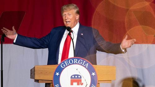 Newly filed campaign disclosures show that the Georgia GOP paid out more than $520,000 in legal expenses in the first six months of 2023, with more than $340,000 of that going toward the defense of fake electors for Donald Trump who are possible targets in a Fulton County probe. (Natrice Miller/natrice.miller@ajc.com)