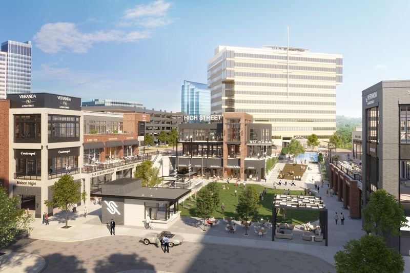 This is a rendering of the $2 billion High Street district in Dunwoody.