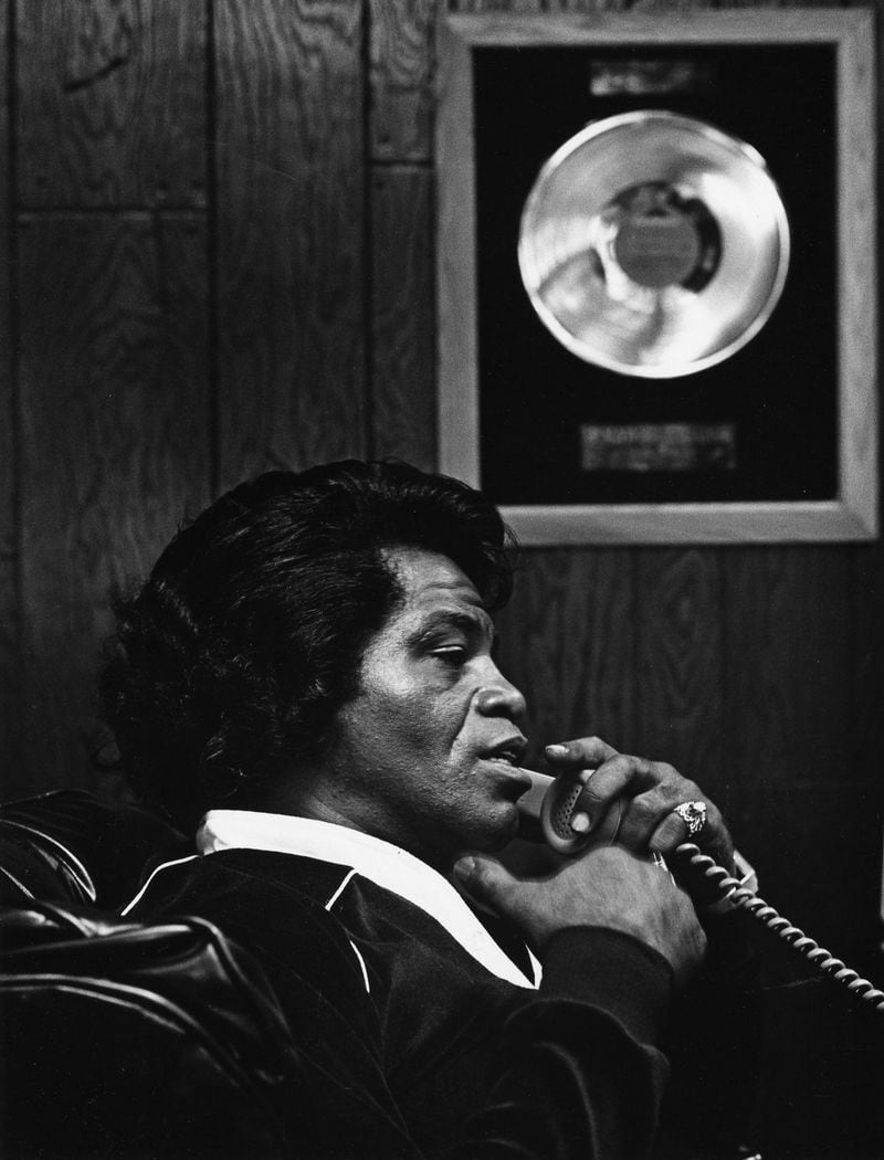 James Brown is seen in his office in Augusta during an October 1980 interview with Bill King. W.A. BRIDGES JR. / AJC FILE PHOTO