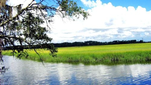 Georgia’s 400,000 acres of coastal salt marshes, like this one off Sapelo Island, help protect the mainland from storms at sea, filter out pollutants and provide nurseries for 80 percent of our commercial seafood: oysters, shrimp, blue crabs, finfish and others. PHOTO CREDIT: Charles Seabrook