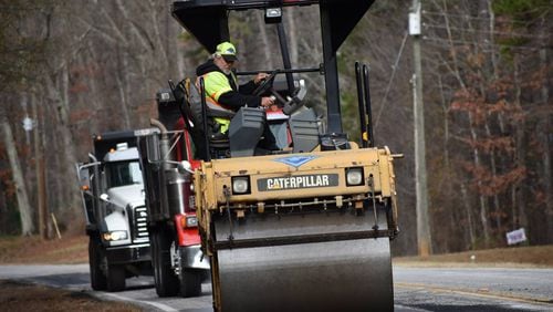 Resurfacing of Hwy. 54 between Fayetteville and Peachtree City has been hampered by bad weather. AJC file photo