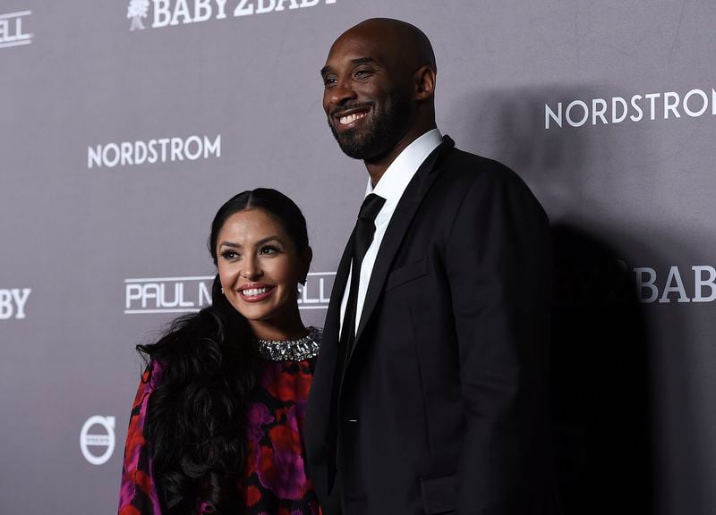 Vanessa Bryant, left, and Kobe Bryant arrive at the 2019 Baby2Baby Gala on Saturday, Nov. 9, 2019, in Culver City, Calif. (Photo by Jordan Strauss/Invision/AP)