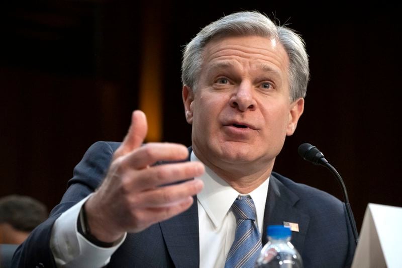 FBI Director Christopher Wray told members of Congress that FBI personnel and facilities are facing growing threats.