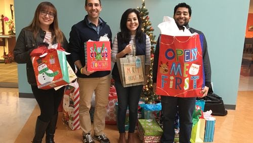 Students from Georgia Campus - Philadelphia College of Osteopathic Medicine collected gifts for shelters in Atlanta during the holiday season as a part of its Project Angel Tree effort. Contributed by GA-PCOM.
