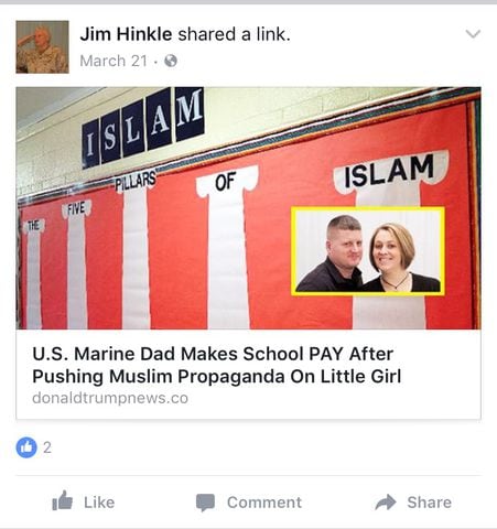 Jim Hinkle Facebook posts