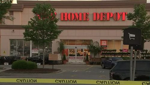 Officers found three shooting victims in the parking lot of the Home Depot in the 2500 block of Piedmont Road shortly before 8 p.m. May 15, 2021, police said in a statement. (Photo: Channel 2 Action News)