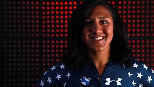 PARK CITY, UT - SEPTEMBER 25:  Bobsledder Elana Meyers Taylor poses for a portrait during the Team USA Media Summit ahead of the PyeongChang 2018 Olympic Winter Games on September 25, 2017 in Park City, Utah.  (Photo by Tom Pennington/Getty Images)