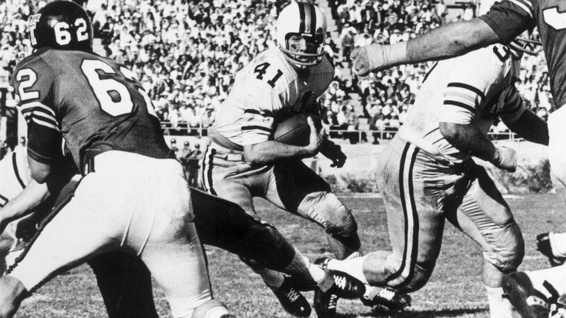 Georgia Tech's Lenny Snow (41) rushed for 136 yards in the Yellow Jackets’ 31-21 win over No. 10 Texas Tech in the 1965 Gator Bowl. After Snow's three seasons at Tech (1965-67), he ranked second all-time in career rushing yards in school history. A member of the Georgia Tech Sports Hall of Fame, Snow died May 28, 2023 at age 76. (Photo by Georgia Tech Athletics)