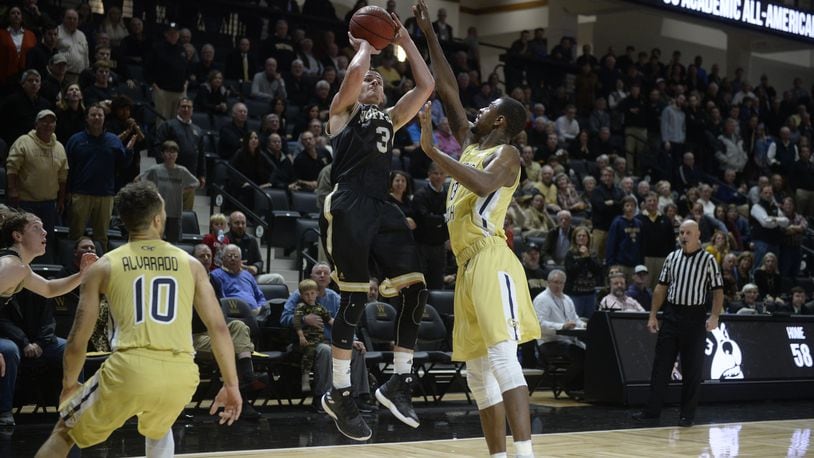 Wofford guard Fletcher Magee dropped 35 points on Georgia Tech in the Terriers' upset win in Spartanburg, S.C.,  December 6.