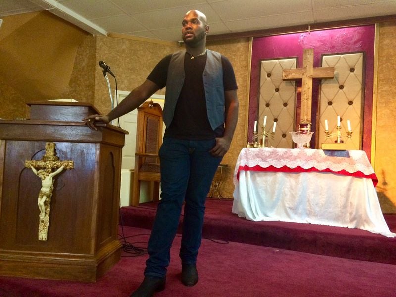The Rev. Bobby Lee Graham Jr., pastor of the National Divine Spiritual Church, says affordable housing is a huge problem around Sweet Auburn. Photo by Bill Torpy