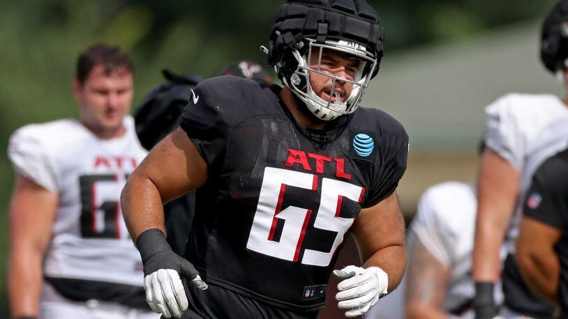 Defensive tackle Abdullah Anderson, who played 11 snaps against the Rams after being added from the practice squad, was signed to the Falcons’ 53-man roster Monday. (Jason Getz / Jason.Getz@ajc.com)