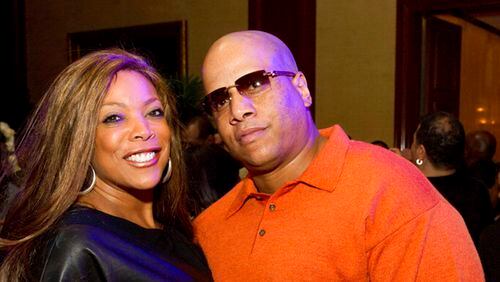 FILE - This March 25, 2011 file photo shows Wendy Williams and her husband Kevin Hunter at Aretha Franklin's 69th birthday party in New York. Williams has filed for divorce after nearly 22 years of marriage to her husband and manager.