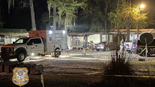 An East Dublin police officer and a man were shot Monday at a trailer park, the GBI said.