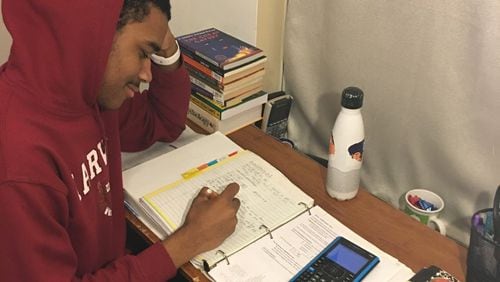 Xavier Peterson, a junior at Cedar Grove High School in DeKalb County said he’s confident he’ll do well on upcoming AP exams even though there have been several changes in the wake of students distance learning during the COVID-19 pandemic. COURTESY OF XAVIER PETERSON