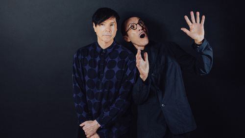 Brothers Russell, left, and Ron Mael of the band Sparks are the subject of Edgar Wright's documentary "The Sparks Brothers." Anna Webber/Focus Features