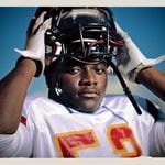 Montravius Adams, 6-foot-4, 285 pound, senior, defensive tackle, Dooly County. Adams had 44 tackles for losses and more than 20 sacks for a 7-4 playoff team in 2011. He was the Region 4-A Defensive Player of the Year and a first-team all-state. These portraits were digitally manipulated to give them a nostalgic look. No content was altered in the photos, but colors, tones and boarders were adjusted by the photographer.