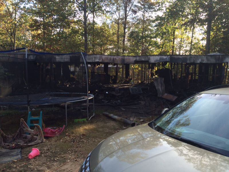 The fire occurred about 10:30 p.m. Sunday in the 1100 block of Airport Road in Trion. (Credit: Office of Insurance and Safety Fire Commissioner)