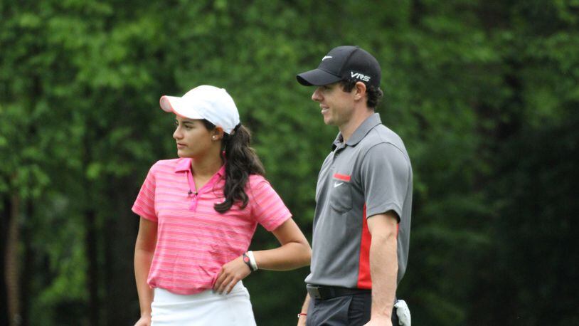 Alpharetta's Alejandra Ayala and internationally-ranked golf pro Rory McIlroy teamed up for a pro-am last week before the Wells Fargo Championship in Charlotte. The middle-schooler won a contest sponsored by First Tee, a youth golf organization that she has been part of for four years.