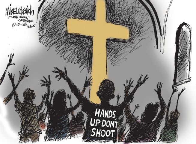 Luckovich Cartoon: Don't Shoot