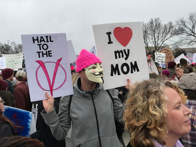 Signs of the times at Women's March in D.C.