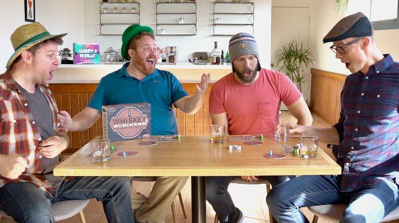Joey Bland, Lars Thorn (creator of Whiskey Business!), Blaine Swen, and Ross Bryant play a round while shooting the video for the successful Kickstarter campaign!