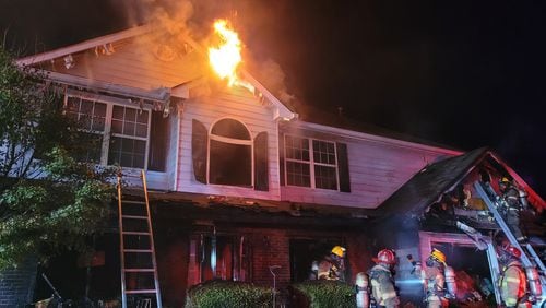 A family of six is without a home after a fire broke out on their porch and spread to portions of the attic.
