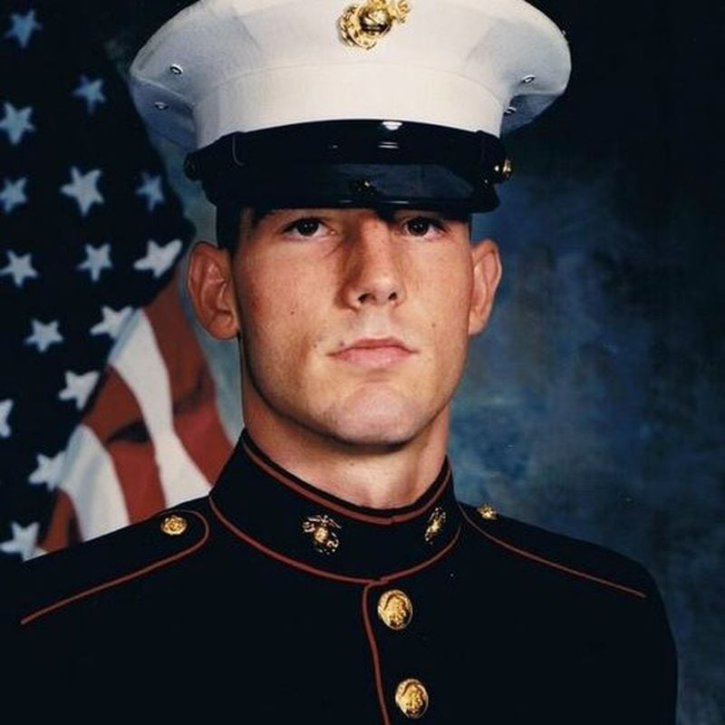 A Facebook profile photo of Kevin Douglas Creek during his time in the Marines. Creek is accused of assaulting police officers during the Jan. 6 riot at the U.S. Capitol.