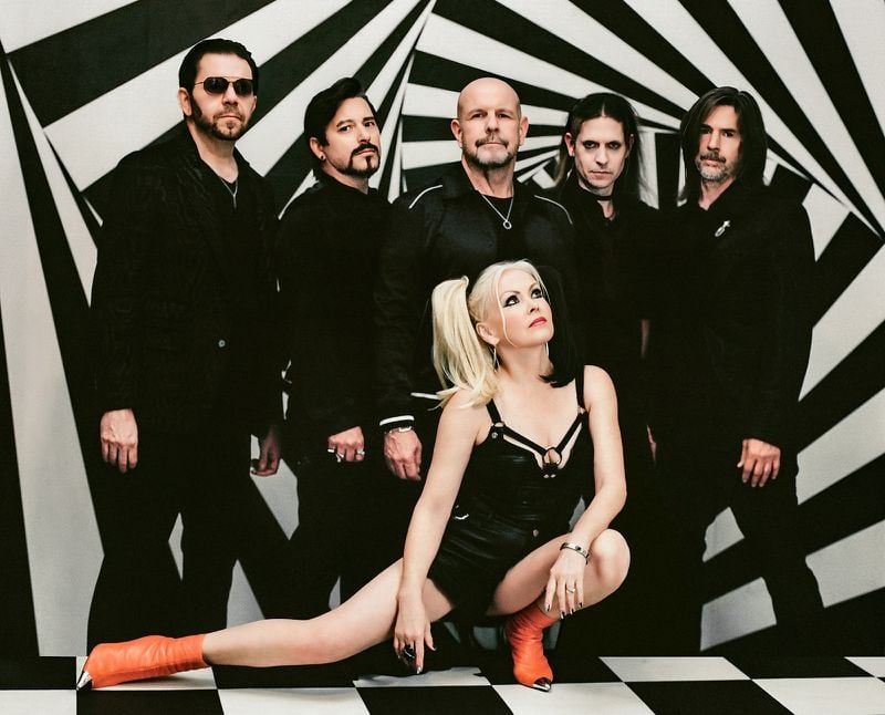 Berlin's current lineup features singer Terri Nunn and (back row, from left) Dave Schulz, Ric Roccapriore, Dave Diamond, Carlton Bost and John Crawford. Photo: Louis Rodiger