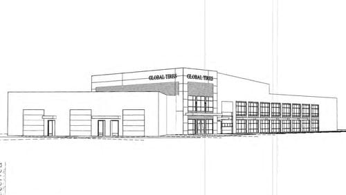 Lilburn has approved Victor Lukyan’s plan to build a 12,000-square-foot tire and accessory store and service center at 710 Indian Trial Road. (Courtesy City of Lilburn)