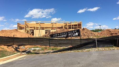 Jim N' Nick's BBQ is building a location on the corner of Scenic Highway and Essex Drive in Snellville. TYLER ESTEP / TYLER.ESTEP@COXINC.COM