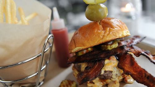 The “West Coast Meets East Coast BBQ Burger” is a featured item on the Big Kahuna menu.
