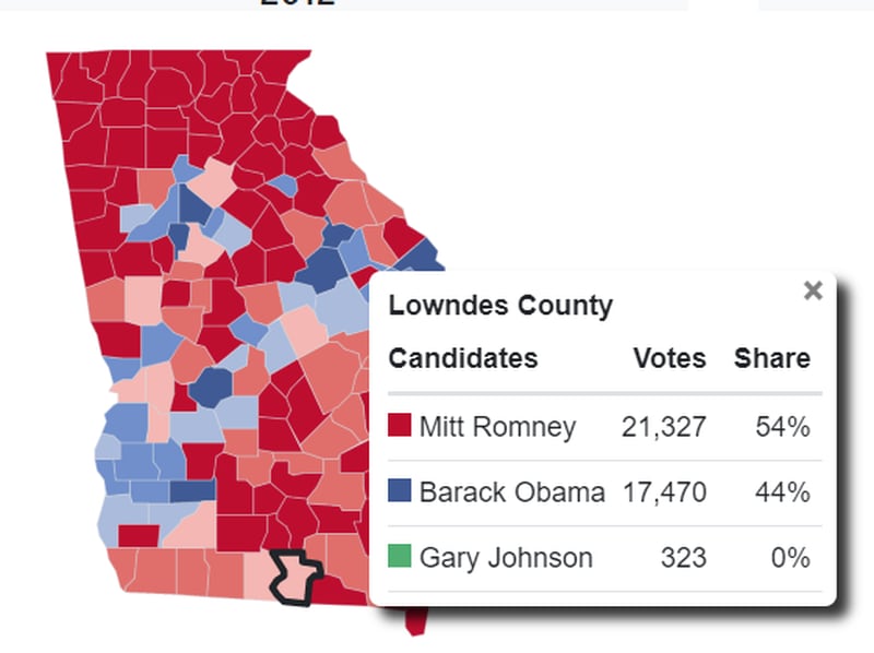 Lowndes County Ga 2012 election.