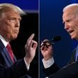 Former President Donald Trump, left, and President Joe Biden are both expected to campaign in Georgia on Saturday. (Brendan Smialowski and Jim Watson/AFP via Getty Images/TNS)
