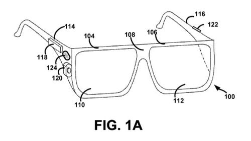Image: Google s drawing of Google Glass-like spectacles for diagnosing concussions (U.S. Patent and Trademark Office/TNS)