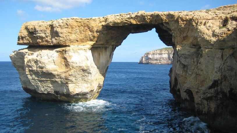 This is a April 2014 image of the landmark the Azure Window located just off Malta. (Caroline Hodgson via AP)