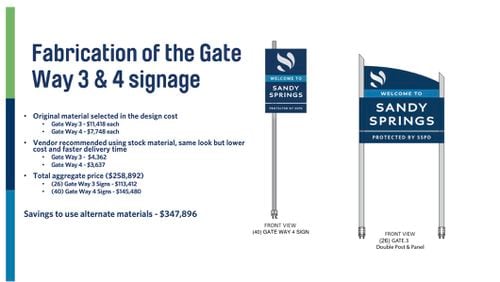 Sandy Springs is expanding their wayfinding signage project to develop consistent signage throughout the city. (Courtesy City of Sandy Springs)