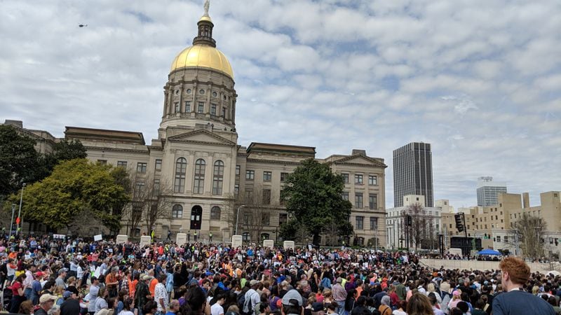 Police estimate 30,000 people showed up for the Atlanta March for Our Lives. They are now in front of the state Capitol. by Ty Tagami