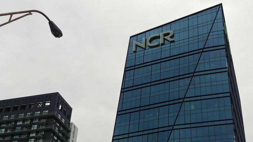The NCR headquarters building is located in Midtown Atlanta next to the Downtown Connector. Photo taken Jan. 30, 2021. (Andy Peters / andy.peters@ajc.com)