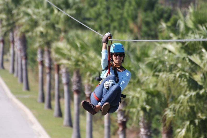 Spend more than two hours in the air at Gulf Adventure Center’s new Hummingbird Ziplines in Orange Beach, Ala. CONTRIBUTED BY GULF ADVENTURE CENTER AT THE WHARF