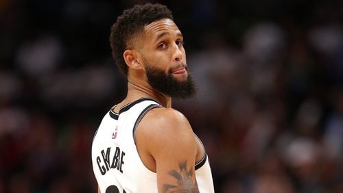 Allen Crabbe of the Brooklyn Nets plays the Denver Nuggets at the Pepsi Center on November 9, 2018 in Denver, Colorado. NOTE TO USER: User expressly acknowledges and agrees that, by downloading and or using this photograph, User is consenting to the terms and conditions of the Getty Images License Agreement.  (Photo by Matthew Stockman/Getty Images)